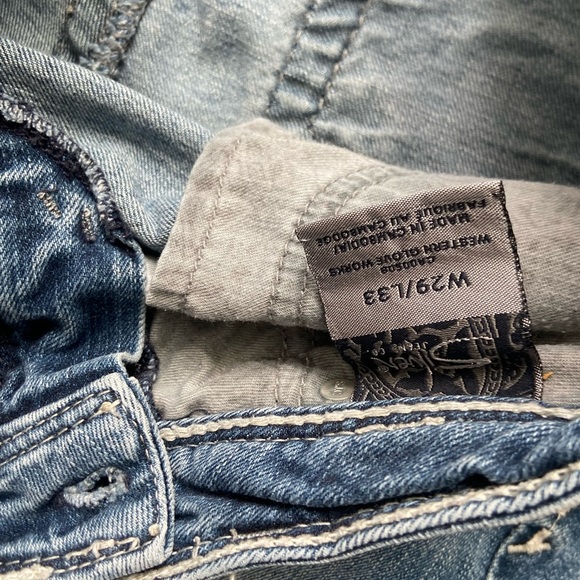 Y2K Silver Women's Straight Leg Jeans - Picture 3 of 6